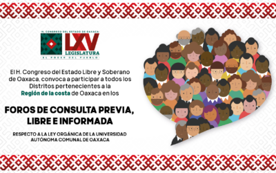 Congreso Invita a participar en los foros regionales de consulta sobre Universidad Comunal de Oaxaca