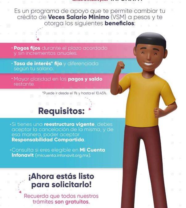 Cambia tu crédito de VSM a pesos con un clic
