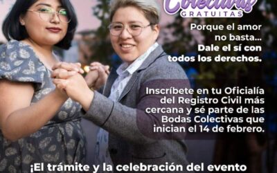 Inicia Registro Civil Bodas Colectivas con trámites totalmente gratuitos