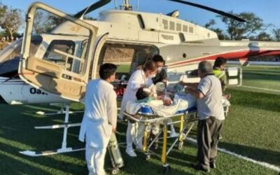 Realiza Gobierno del Estado traslado aéreo de paciente de Pochutla a la capital oaxaqueña