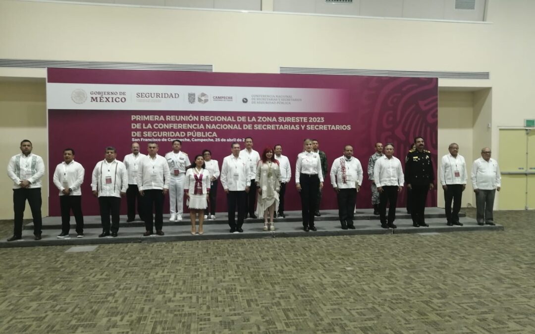 Secretarios de Seguridad Pública del Sureste se reúnen en Campeche
