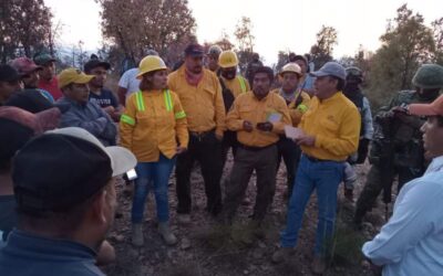 Combatientes logran controlar un frente del incendio forestal en San Juan Mixtepec