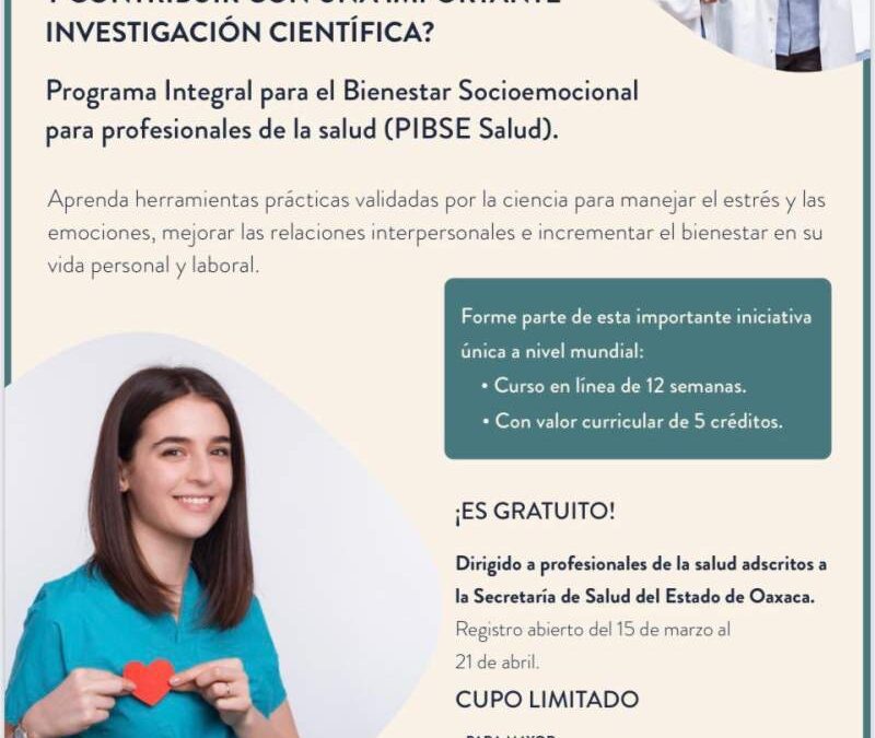 Invitan a personal médico de Valles Centrales a participar en el Programa Integral para el Bienestar Socioemocional