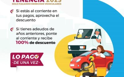 Obtén estímulos fiscales de 100% al pagar derechos vehiculares