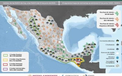 Lluvias puntuales intensas en Chiapas y muy fuertes en Oaxaca