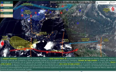 Continuarán las lluvias, tormentas y actividad eléctrica para esta tarde en el estado