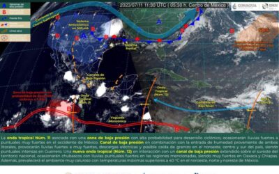 Onda tropical número 11 se aleja de la entidad, pero dejará lluvias fuertes en el estado
