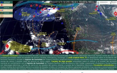 Onda tropical número 12 continuará dejando potencial de lluvias, tormentas y actividad eléctrica