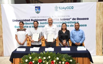 UABJO FIRMA CONVENIO CON EL TRIBUNAL DE JUSTICIA ADMINISTRATIVA