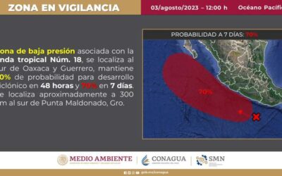 Alerta Protección Civil sobre posible ciclón tropical en las próximas 48 horas