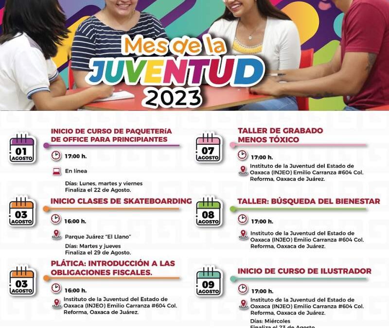 Inicia Injeo actividades en el Mes de la Juventud