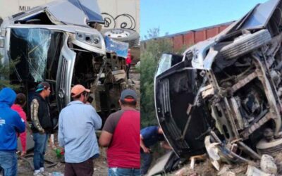 Tren impacta a un autobús de pasajeros en Querétaro; reportan 11 personas heridas