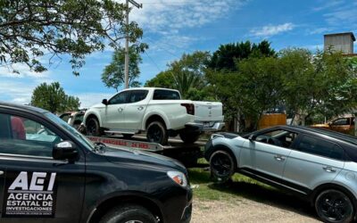 En Centro de Rehabilitación contra las Adicciones,  asegura Fiscalía de Oaxaca a 8 personas y vehículos con reporte de robo