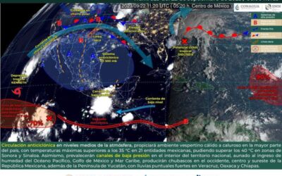 Pronostican lluvias escasas para esta tarde en gran parte del estado