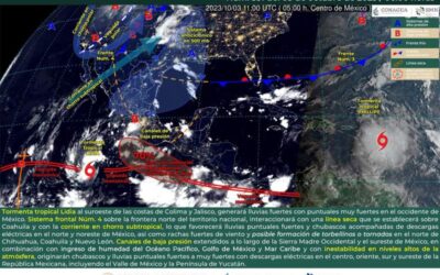 Actividad eléctrica y lluvias dispersas en algunas partes del estado, pronostica Protección Civil