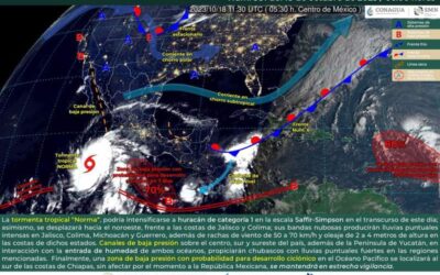 Frente frío número 6 provocará vientos del Norte y bajas temperaturas en la mayor parte del estado