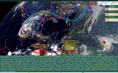 Canal de baja presión dejará lluvias ligeras con tormentas aisladas en parte del estado