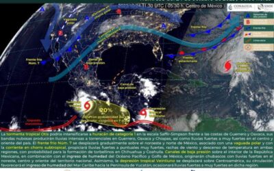 Dejará tormenta tropical Otis lluvias de variables intensidad en el estado