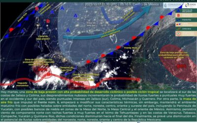 Frente frío número 6 provoca bajas temperaturas por la mañana y noche