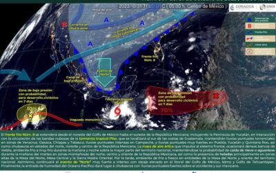 Frente frío número 8 y tormenta tropical Pilar ocasionarán lluvias en algunas regiones