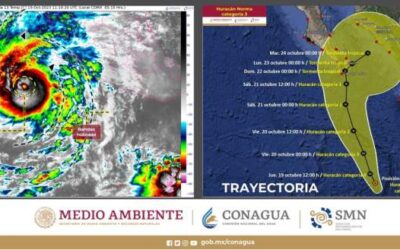 Norma ya es huracán categoría 3 y llegará a 4 este mediodía; sigue rumbo a Sinaloa