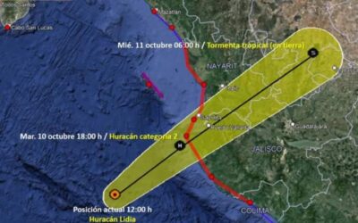 Un muerto y 3 lesionados por el paso de Lidia en Nayarit y Jalisco