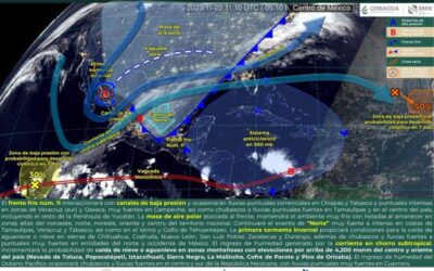 Se esperan bajas temperaturas y vientos fuertes del norte en gran parte del estado