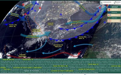 Continuarán las bajas temperaturas, lluvias aisladas y fuertes vientos del Norte: Protección Civil