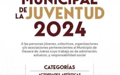 Ayuntamiento capitalino emite convocatoria al Premio Municipal de la Juventud 2024