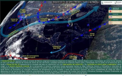 Continuará el ambiente frío y evento de norte en el estado este inicio de año: Protección Civil