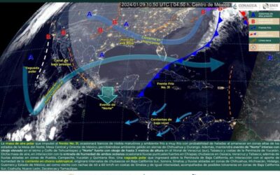 Frente frio número 31 provocará fuerte evento de norte y bajas temperaturas en el estado