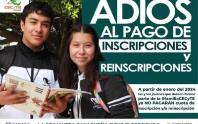 Más de 15 mil estudiantes del CECYTEO se beneficiarán con la gratuidad en la inscripción y reinscripción