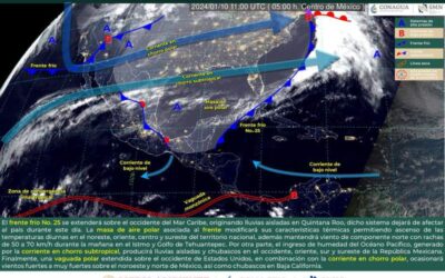 Se prevén lluvias moderadas, ambiente frío y fuerte evento norte para este miércoles: Protección Civil