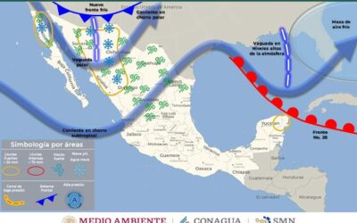 ¡Siguen llegando! Para el lunes el frente frío No 29 estará frente al noroeste del país