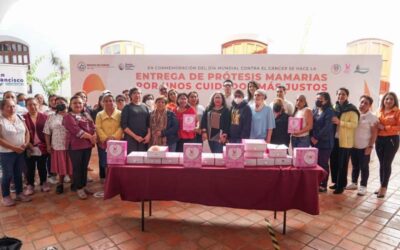 Conmemora Ayuntamiento de Oaxaca de Juárez Día Mundial contra el Cáncer con entrega de prótesis mamarias.