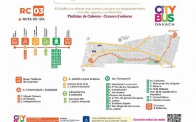 Nueva ruta del Citybus RC03 cubrirá de Tlalixtac de Cabrera al Crucero de 5 Señores