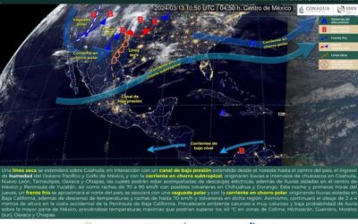 Se prevén lluvias y tormentas aisladas para este miércoles en algunas regiones de Oaxaca