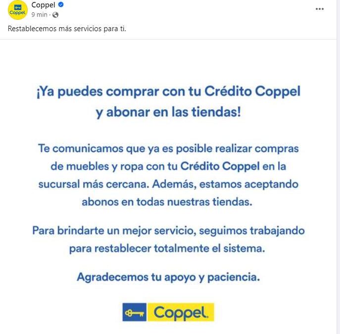 Problemas técnicos en Coppel afectan a millones de clientes