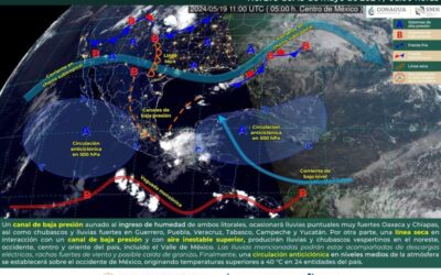Prevén lluvias de intensidad variable para este domingo en Oaxaca