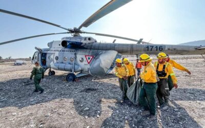 Suman dos helicópteros al combate del incendio en Tepelmeme