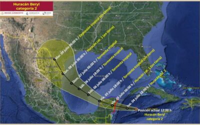 Beryl se degrada a huracán categoría 2
