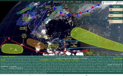 Continuarán las lluvias este sábado en Oaxaca