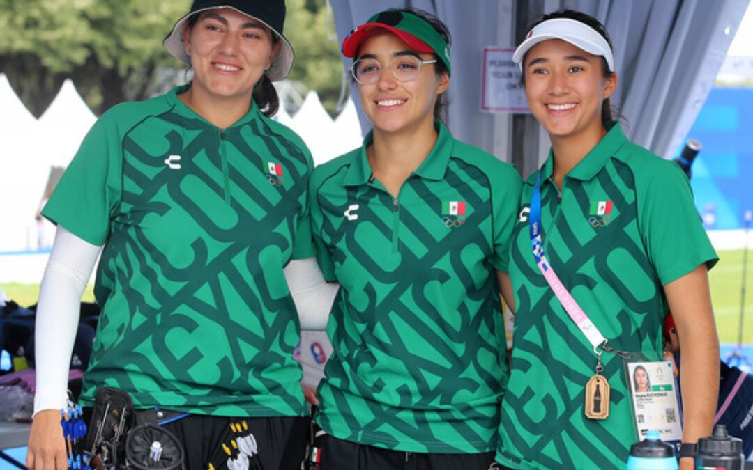 Equipo mexicano femenil de Tiro con Arco avanza a las semifinales en París 2024