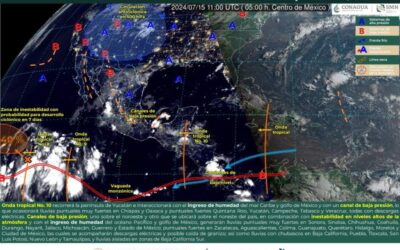 Onda tropical número 10 mantendrá condiciones lluviosas para Oaxaca