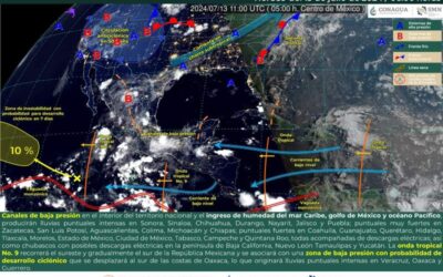 Para este sábado se prevén lluvias en gran parte de Oaxaca