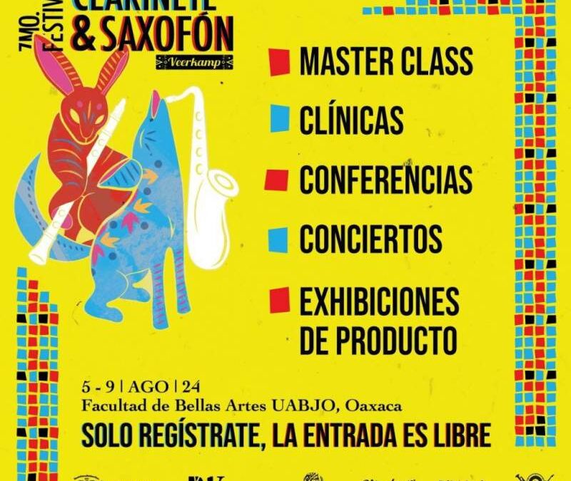 Bellas Artes UABJO sede del 7o Festival de Clarinete y Saxofón