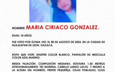 Fiscalía de Oaxaca, en colaboración con su homóloga de Chihuahua, localiza a mujer reportada como No Localizada en Huajuapan