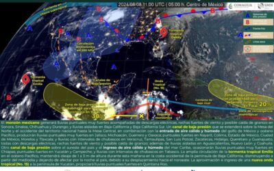 Se esperan tormentas aisladas durante la tarde-noche de este jueves en Oaxaca