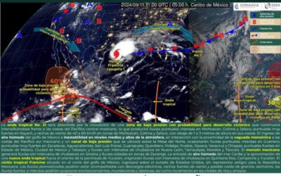 Prevén tormentas dispersas en territorio oaxaqueño para este miércoles