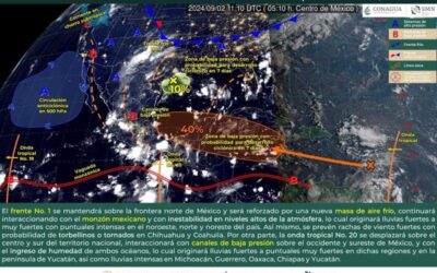 Prevén tormentas durante la tarde-noche de este lunes en Oaxaca